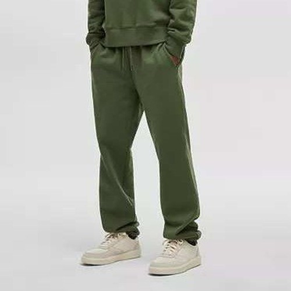Mode‎ of One Mens Fleece Wall Joggers Black Forest Green Sweatpants Large NEW